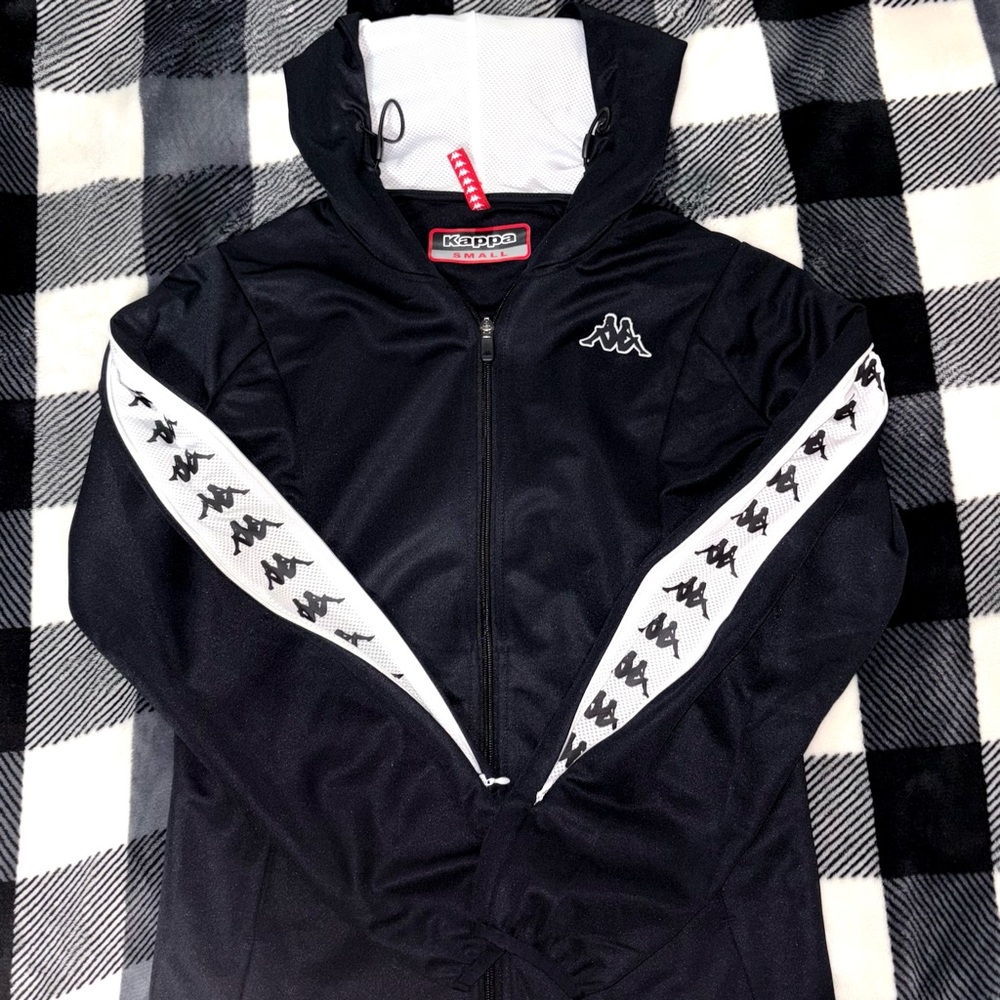 Kappa Zip-Up Black Track Jacket 🖤